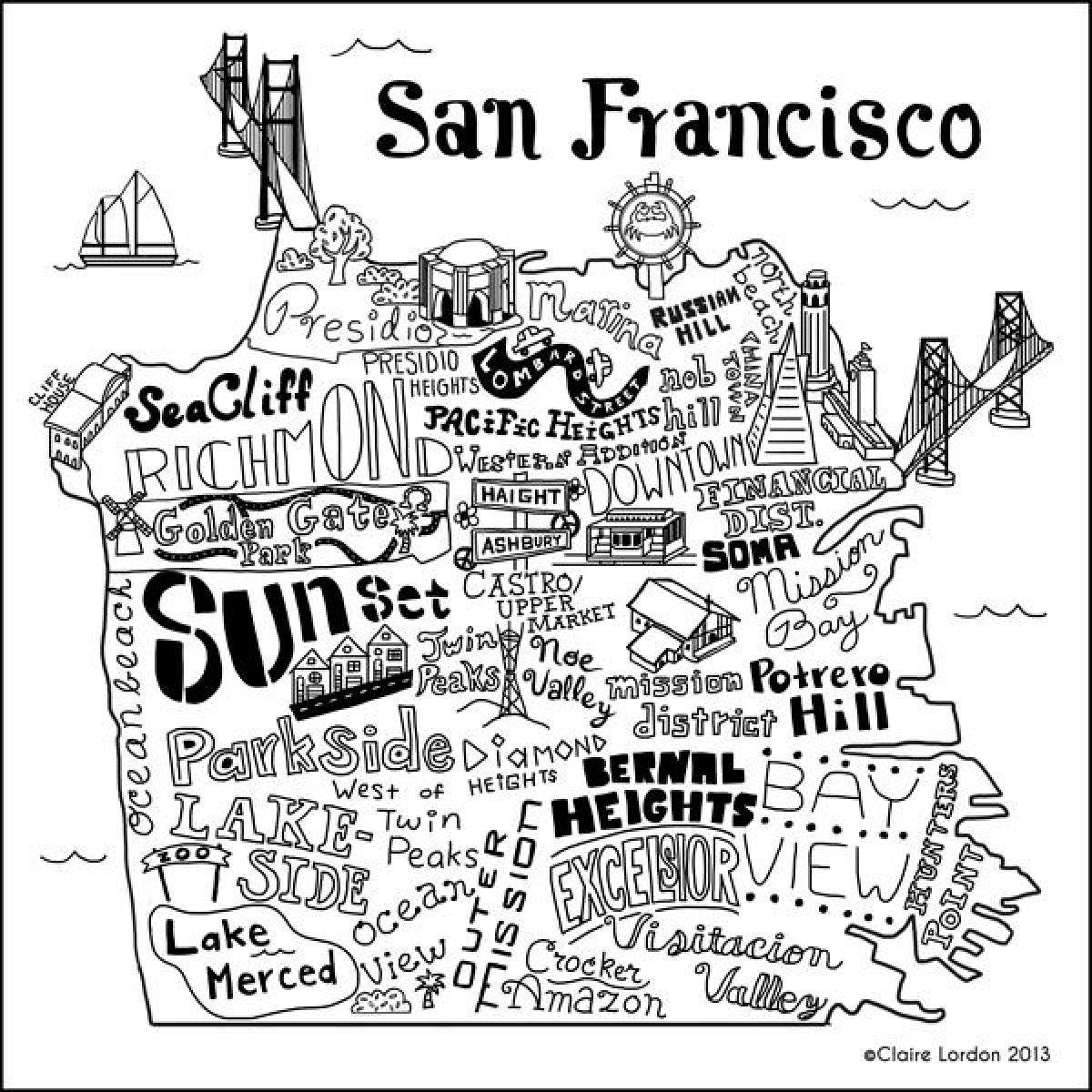 نقشه از فروشگاه سان فرانسیسکو