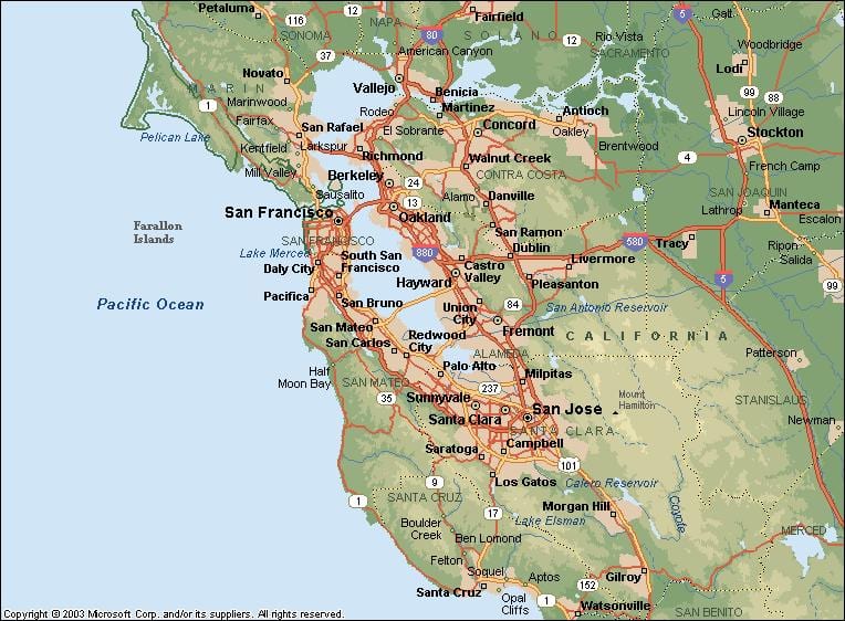 SF bay نقشه