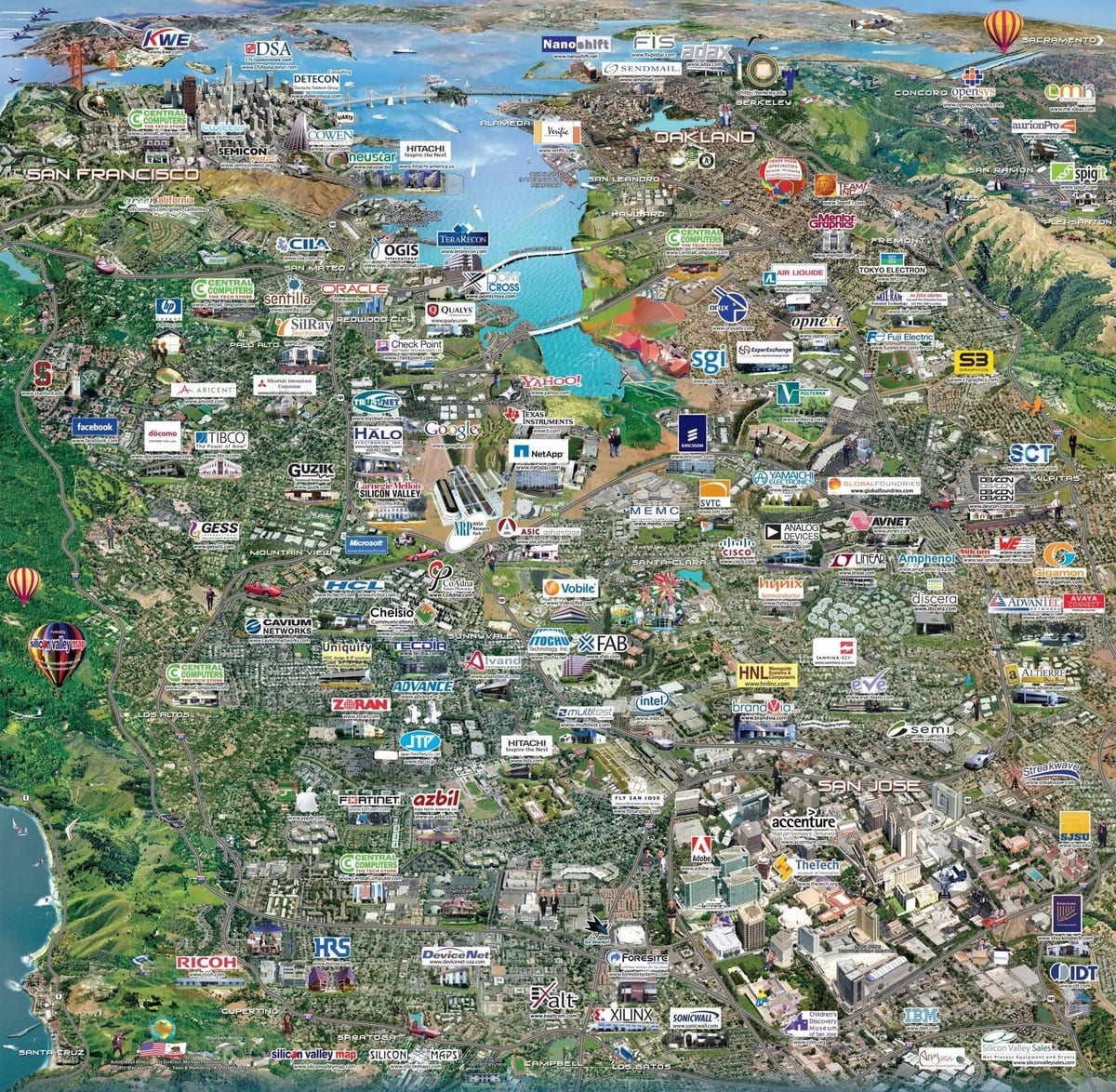 silicon valley high tech نقشه