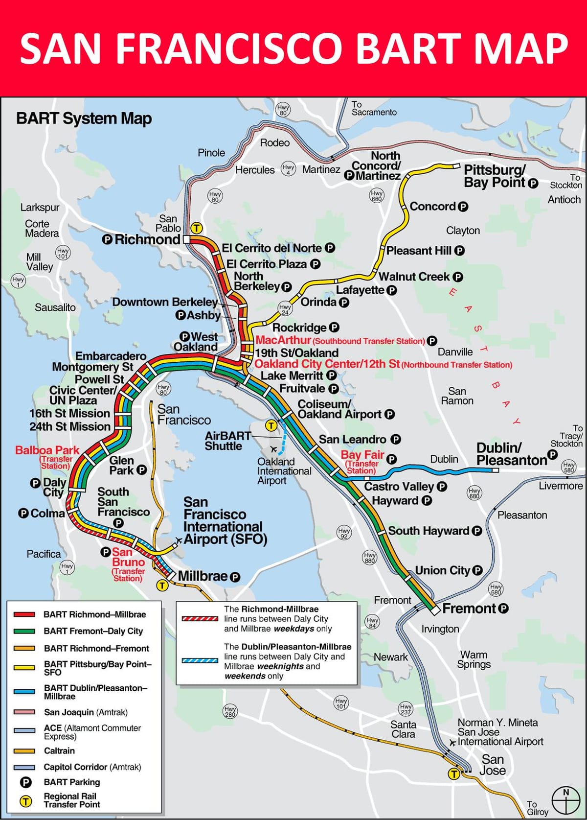 بارت نقشه SFO