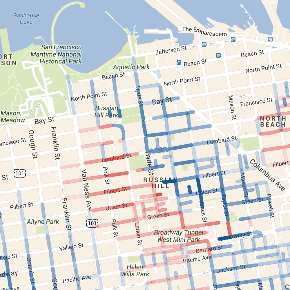 نقشه از San Francisco هیل