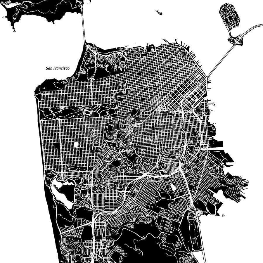 نقشه از San Francisco, وکتور