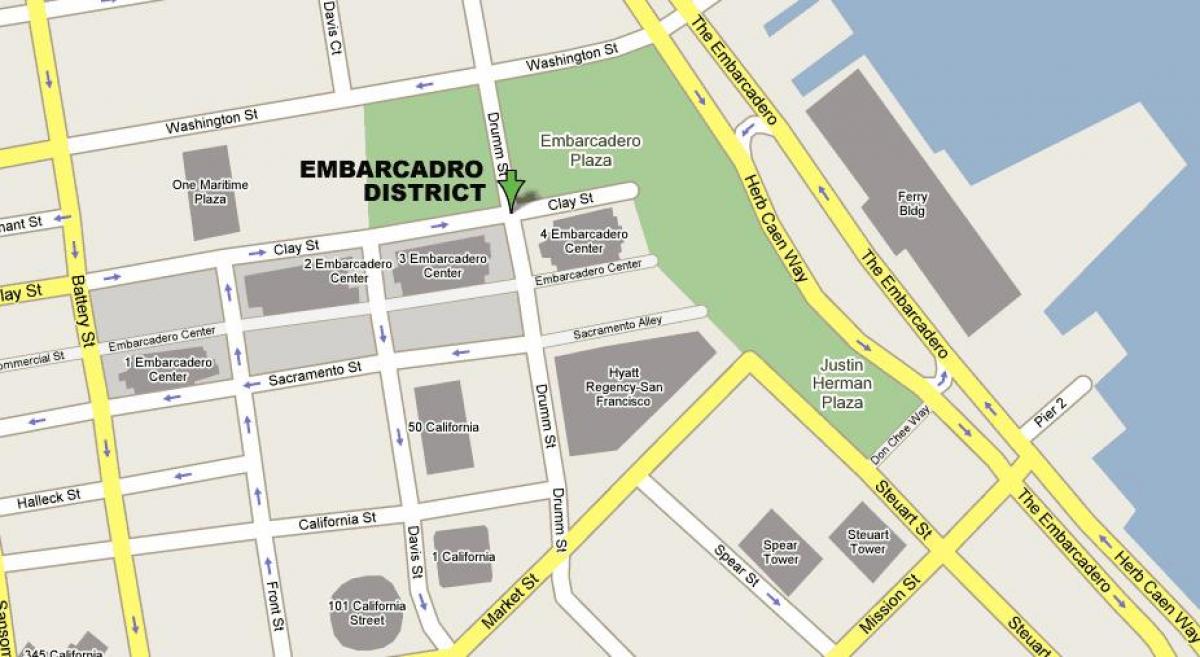 نقشه از embarcadero سان فرانسیسکو