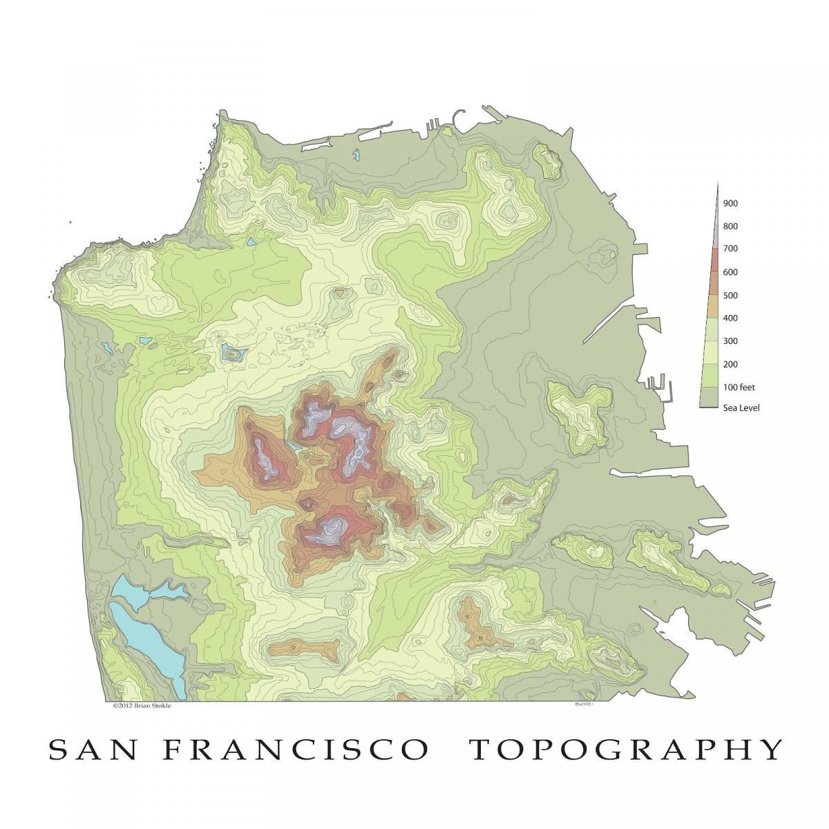 سان فرانسیسکو نقشه توپوگرافی