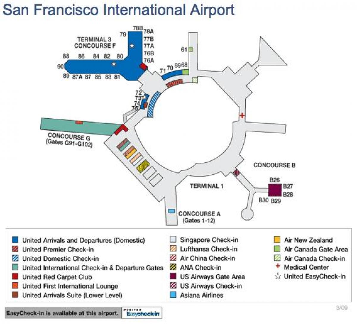 فرودگاه سان فرانسیسکو نقشه ایران