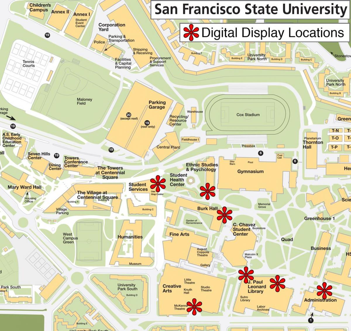دانشگاه ایالتی سان فرانسیسکو نقشه
