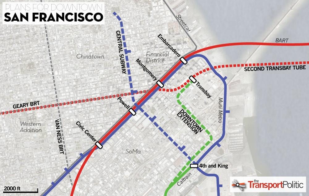 نقشه transbay terminal