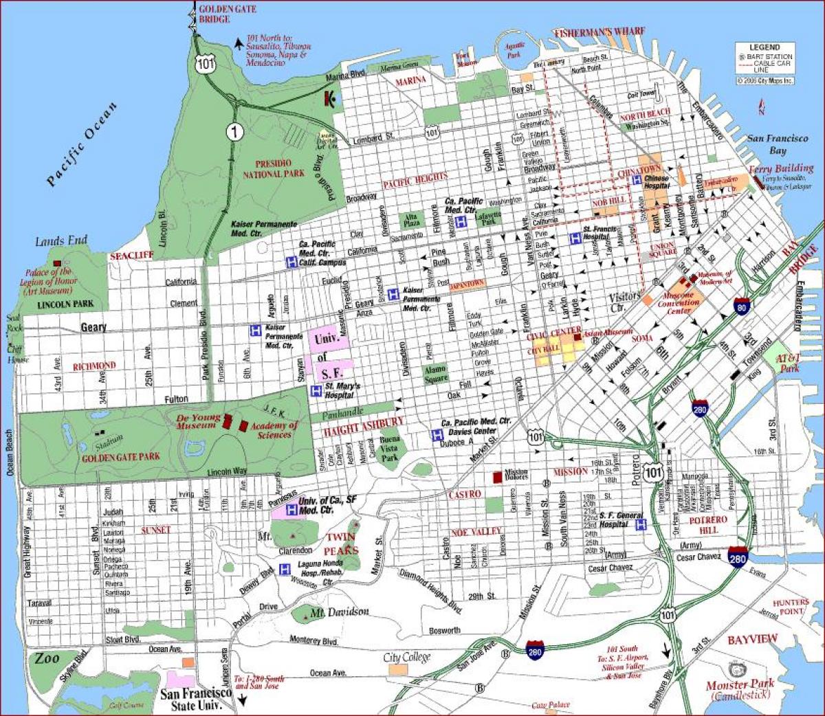 سان فرانسیسکو va medical center در نقشه