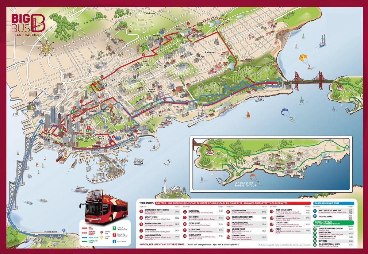 , نقشه اتوبوس های سان فرانسیسکو