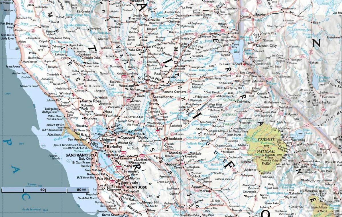 نقشه از شمال سان فرانسیسکو