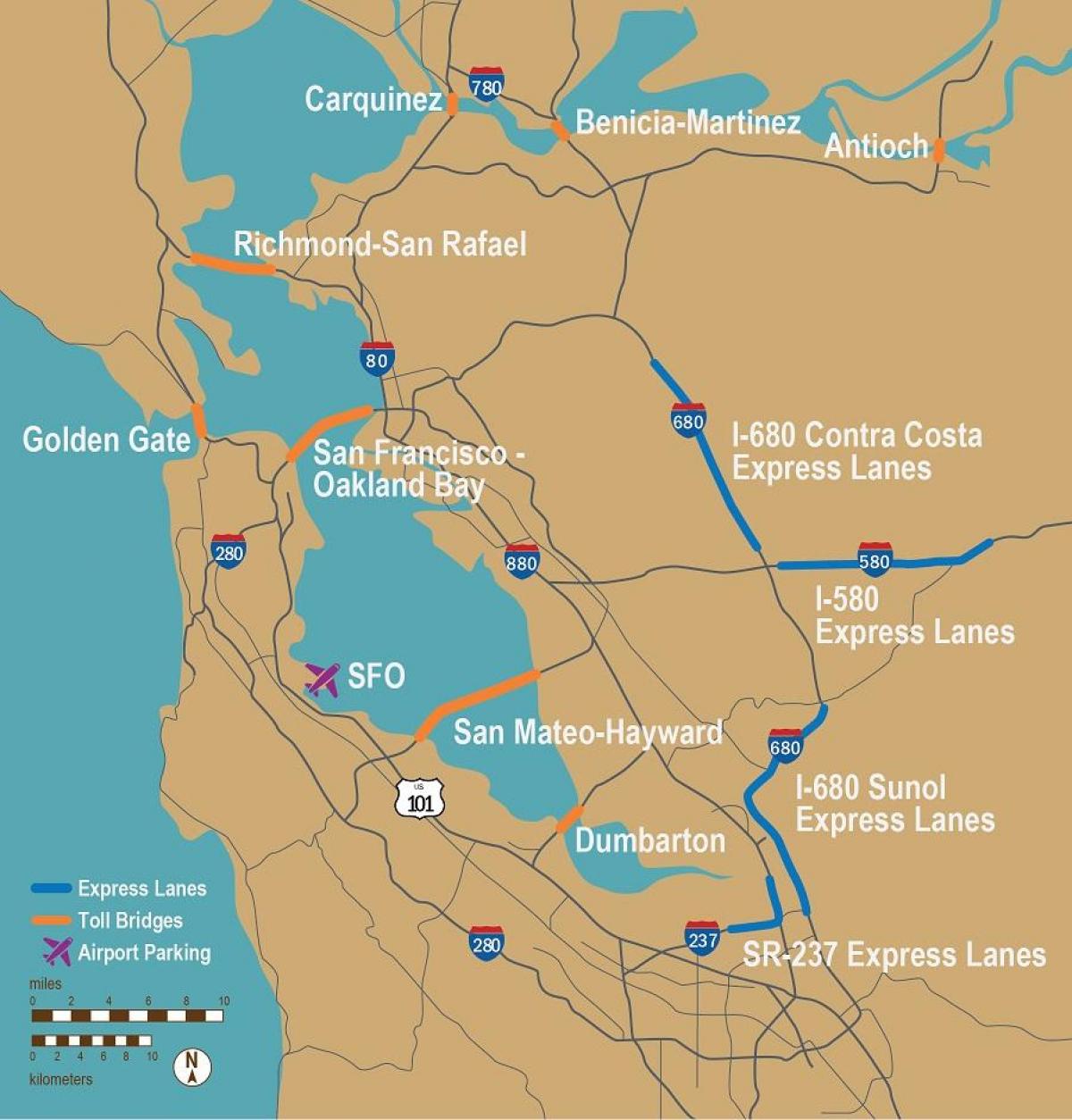 تلفات جاده San Francisco map