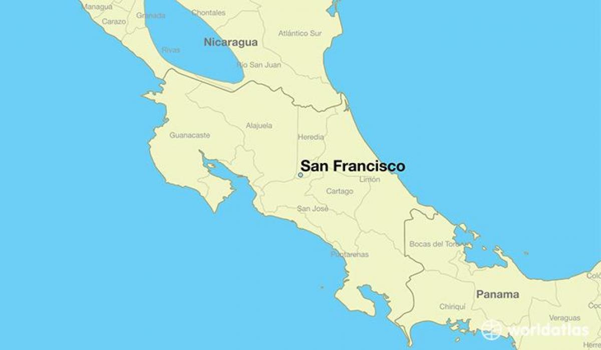 نقشه از San Francisco در جهان