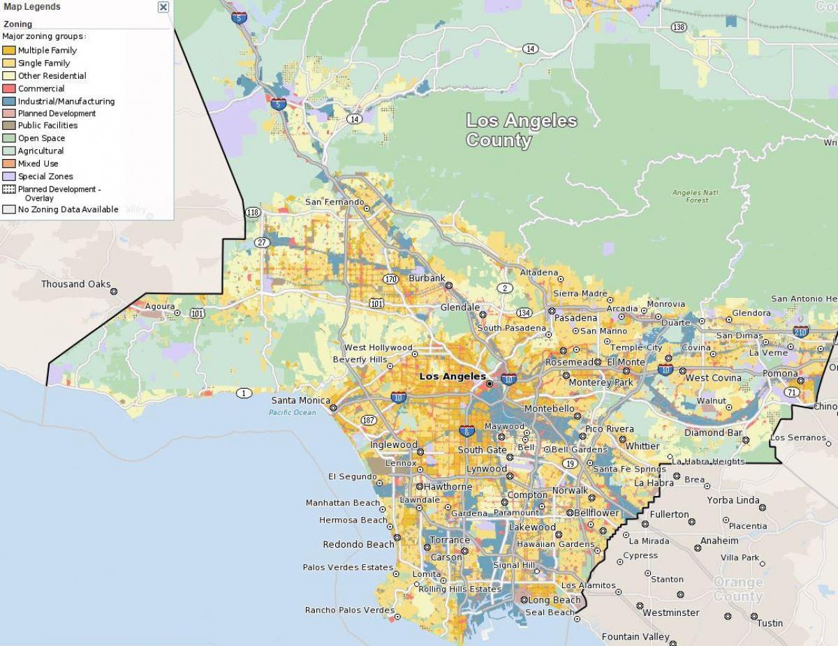 نقشه از San Francisco منطقه بندی 