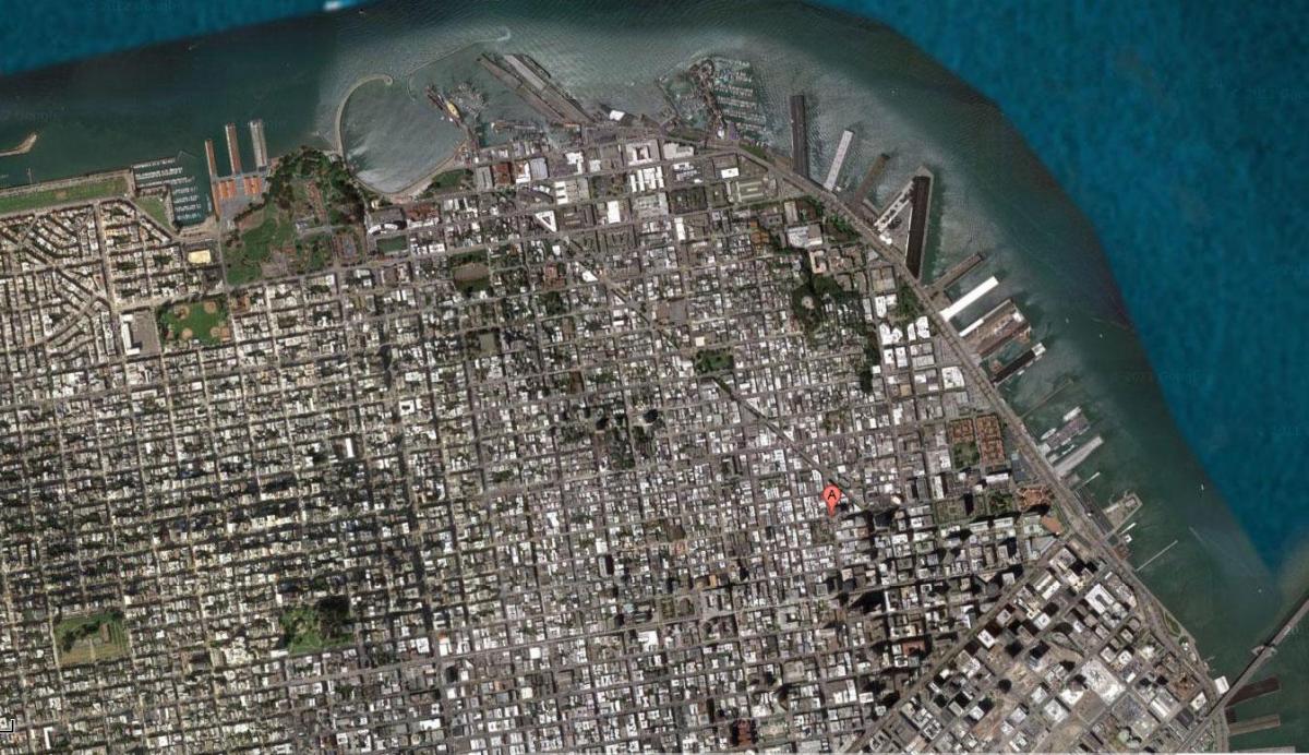 نقشه از San Francisco ماهواره ای