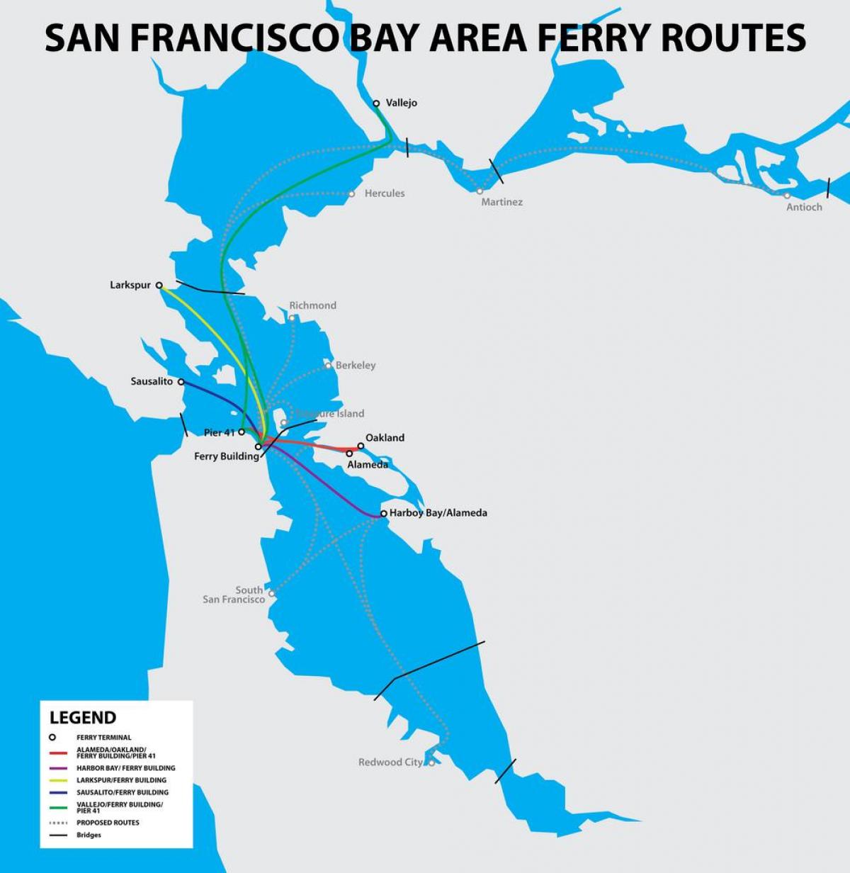 خلیج سان فرانسیسکو کشتی نقشه