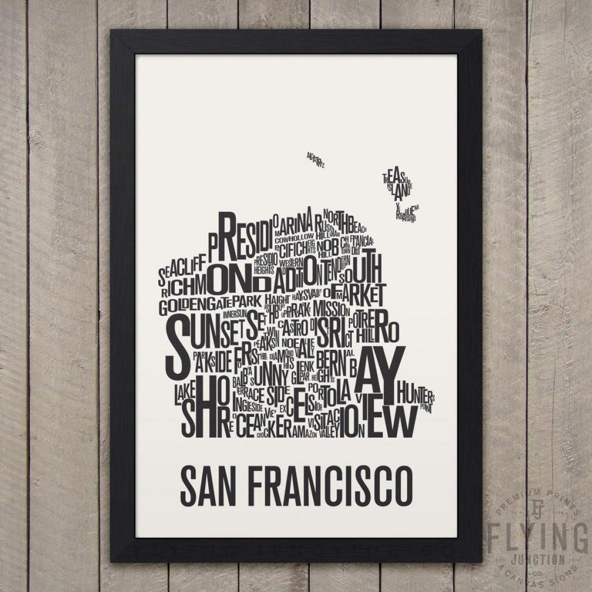 سان فرانسیسکو تایپوگرافی نقشه
