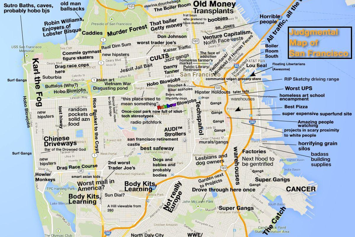 نقشه از قضاوت سان فرانسیسکو