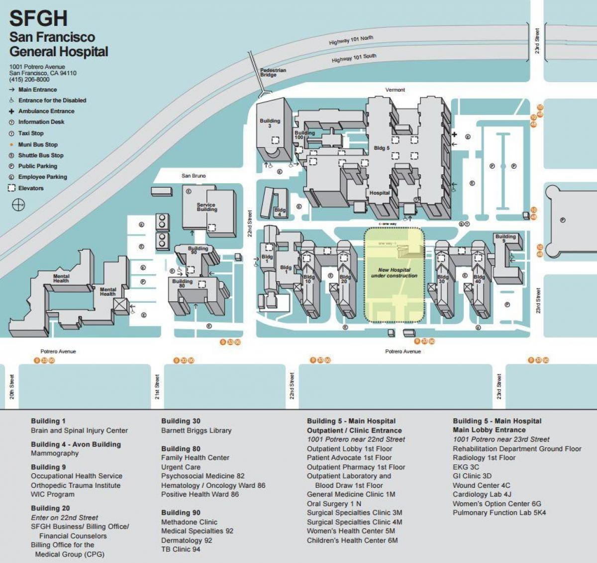 نقشه از مرکز پزشکی ucSF