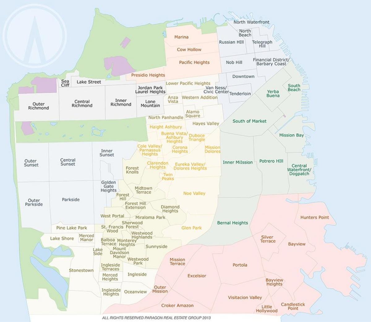 نقشه از گاو توخالی سان فرانسیسکو