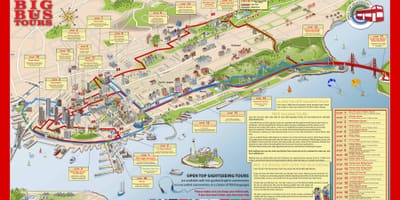 قرمز بزرگ, اتوبوس, San Francisco map