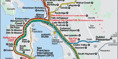 بارت نقشه SFO