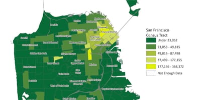 نقشه از San Francisco تراکم جمعیت