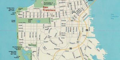 نقشه از San Francisco, جاذبه های اصلی
