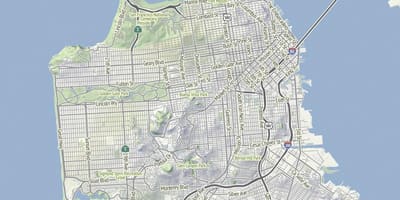 نقشه از San Francisco زمین