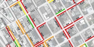 نقشه از San Francisco 2 ساعته پارکینگ