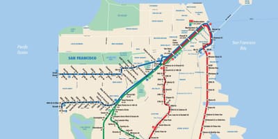 نقشه از San Francisco muni برنامه