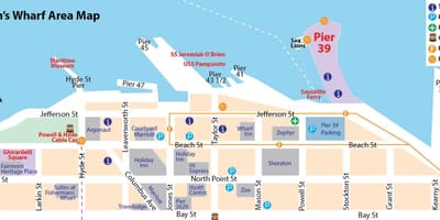 نقشه از San Francisco بندرگاه ماهیگیر منطقه
