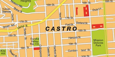 نقشه از San Francisco castro