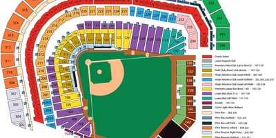 SF giants صندلی استادیوم نقشه
