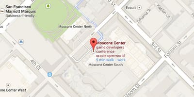 نقشه از مرکز moscone در سان فرانسیسکو