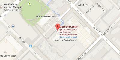 نقشه از مرکز moscone در سان فرانسیسکو
