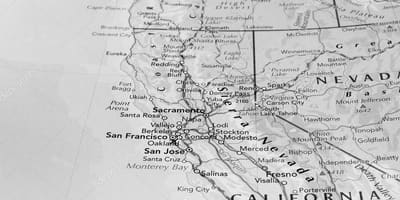 سیاه و سفید نقشه از San Francisco