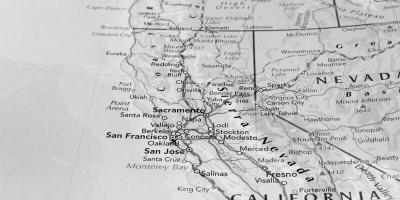 سیاه و سفید نقشه از San Francisco
