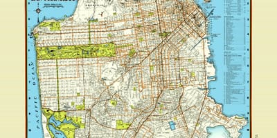 نقشه از San Francisco street پوستر