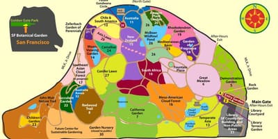 سان فرانسیسکو باغ گیاه شناسی نقشه