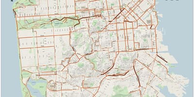 سان فرانسیسکو دوچرخه نقشه
