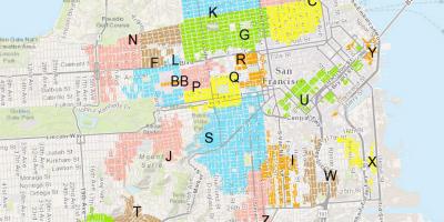سان فرانسیسکو مناطق پارکینگ نقشه