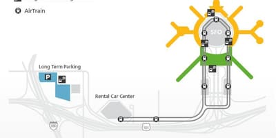 نقشه SFO قطار