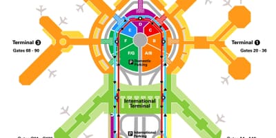 سان فرانسیسکو در فرودگاه ترمینال نقشه