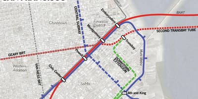 نقشه transbay terminal
