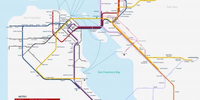 سان فرانسیسکو سیستم مترو نقشه