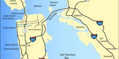 نقشه از San Francisco, سواحل