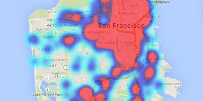 نقشه از San Francisco مدفوع