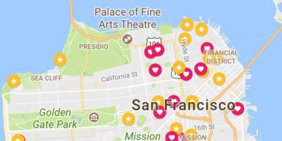 نقشه از San Francisco منطقه مالی