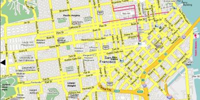 سان فرانسیسکو مکان های مورد علاقه در نقشه