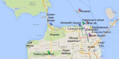 نقشه سیاحتی و گردشگری منطقه سان Francisco